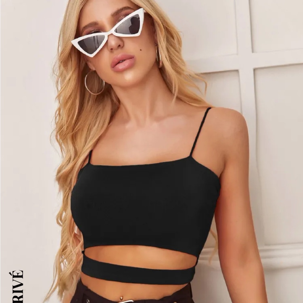 black cutout tank